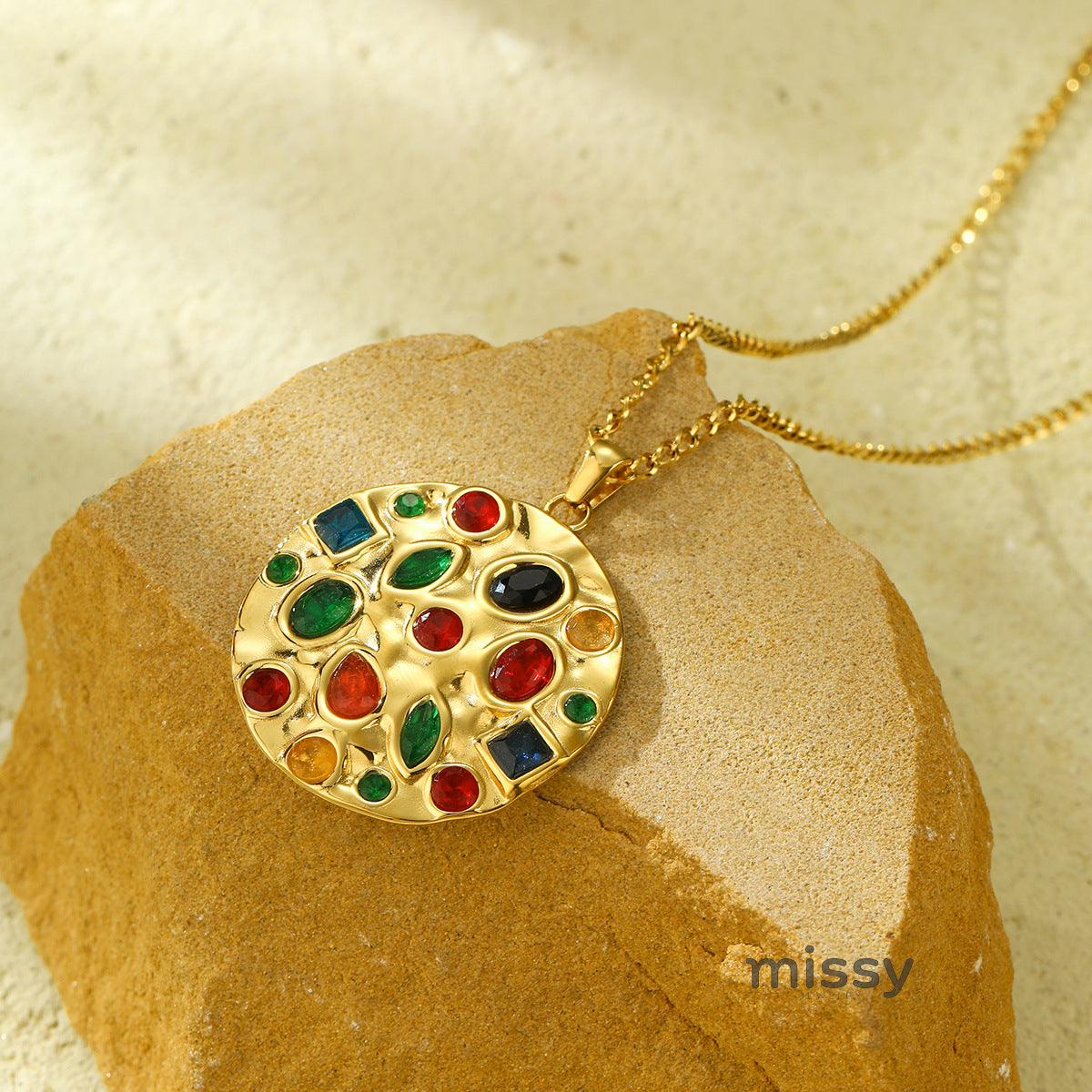 Brylie Radiant Pendant Necklace [PL471DYG]