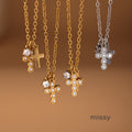 Bryndle Dainty Cross Pendant Necklace [6YD4NK4J]