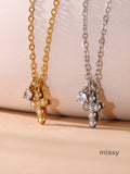 Bryndle Dainty Cross Pendant Necklace [3V88Y9Q4]