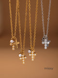 Bryndle Dainty Cross Pendant Necklace [DQ6CIIHT]