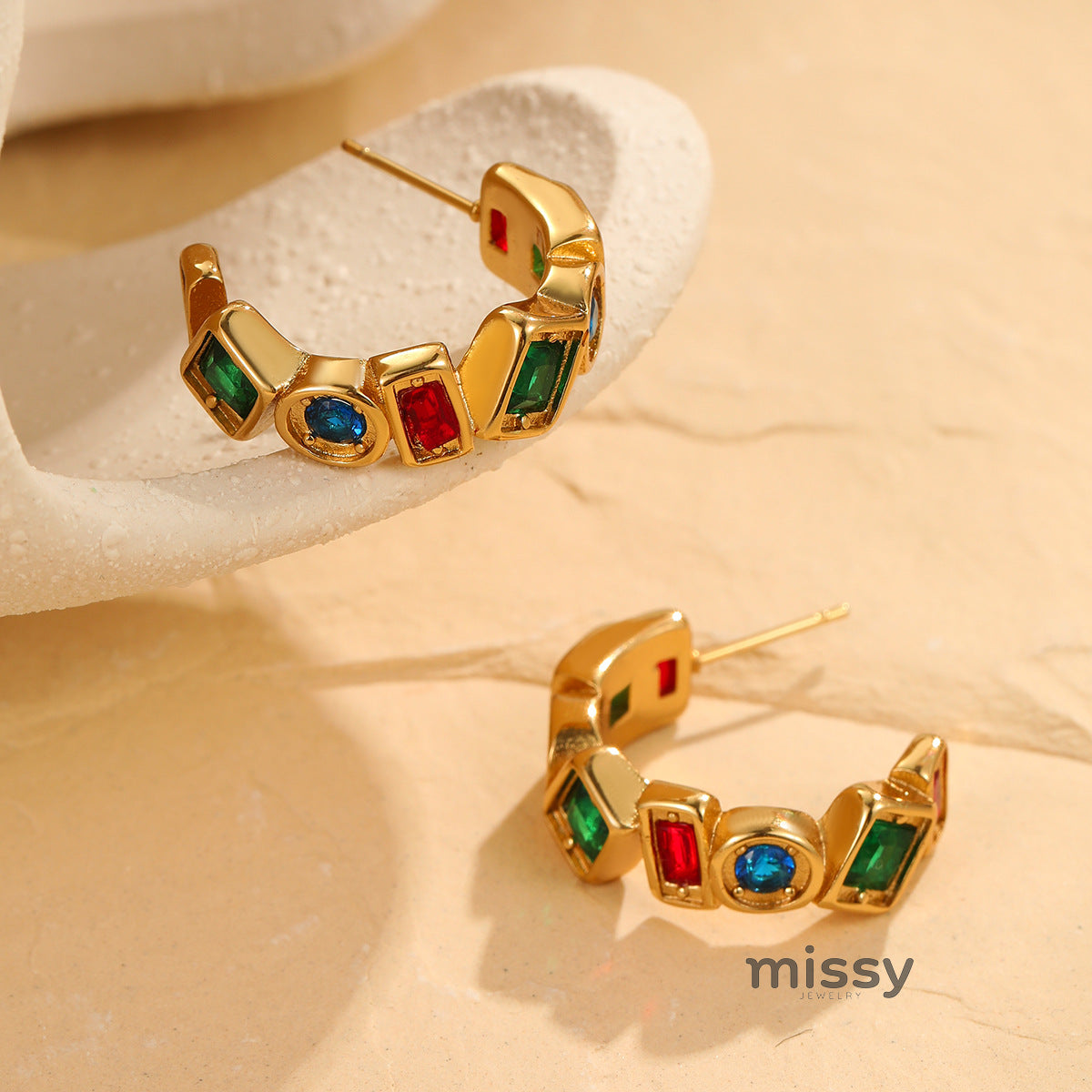 Bryndle Geometric Zircon Earrings [F3WOB7WG]