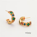 Bryndle Geometric Zircon Earrings [IQJ2YBW2]