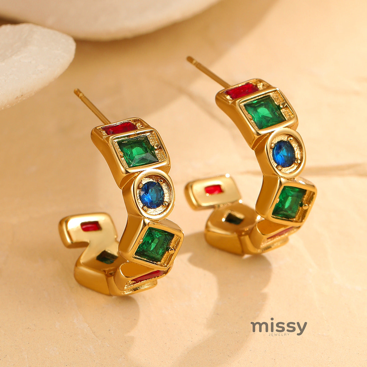 Bryndle Geometric Zircon Earrings [FZX9B6OE]