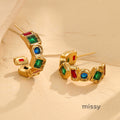 Bryndle Geometric Zircon Earrings [WXF6HQZI]