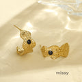 Brynlee Sculpted Hoop Earrings [688NR333]