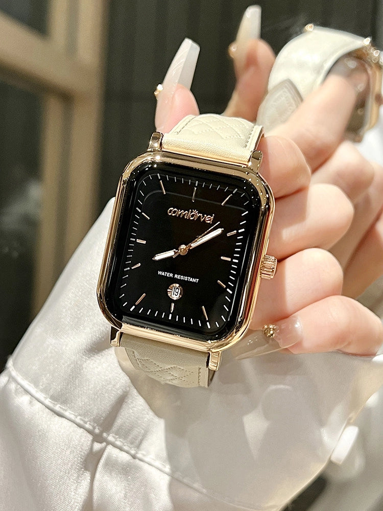 Brynn Square Leather Watch [YKYS7BM6]