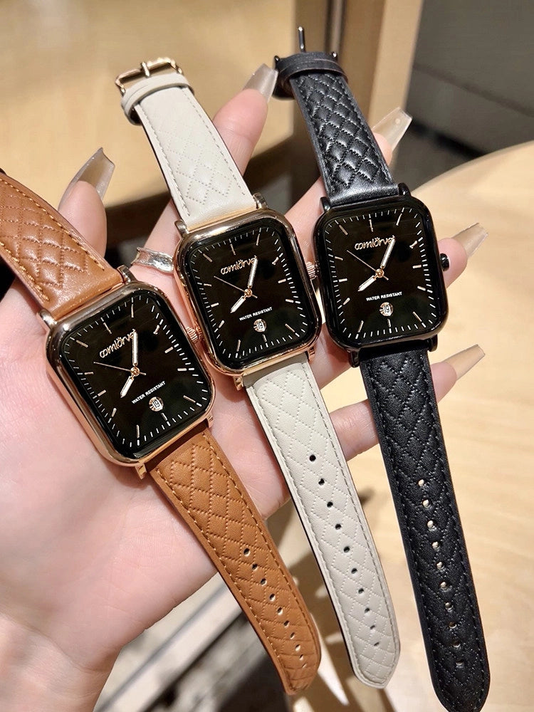 Brynn Square Leather Watch [EIVTGO6Y]