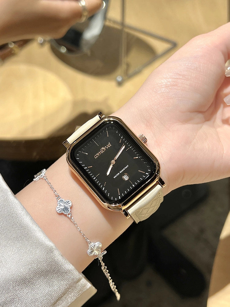 Brynn Square Leather Watch [C5QVIB8H]