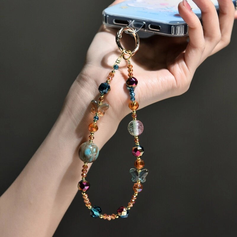 Butterfly Crystal Beaded Phone Charm [8NHYGE7D]