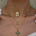 Butterfly Shell Locket Necklace [MF37LNST]