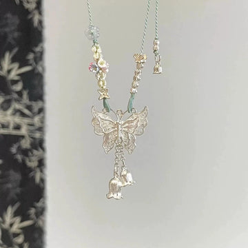 Butterfly Tassel Pendant Necklace [SJQ35AD8]