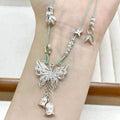 Butterfly Tassel Pendant Necklace [QYRW3O16]