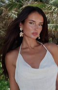 Missy Jewelry Cailyn Floral Duo Statement Earrings