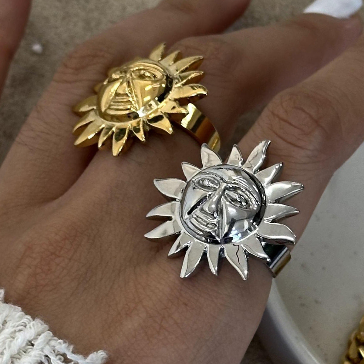 Caleah Statement Sunflower Ring