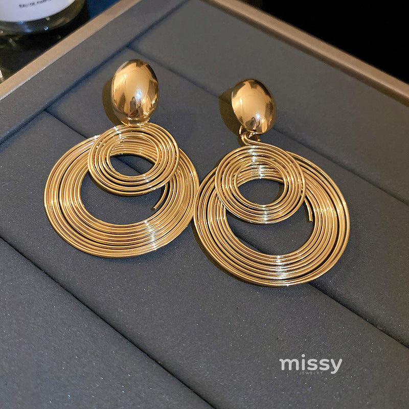 Cambri Layered Geometric Drop Earrings [7QE0PNPH]
