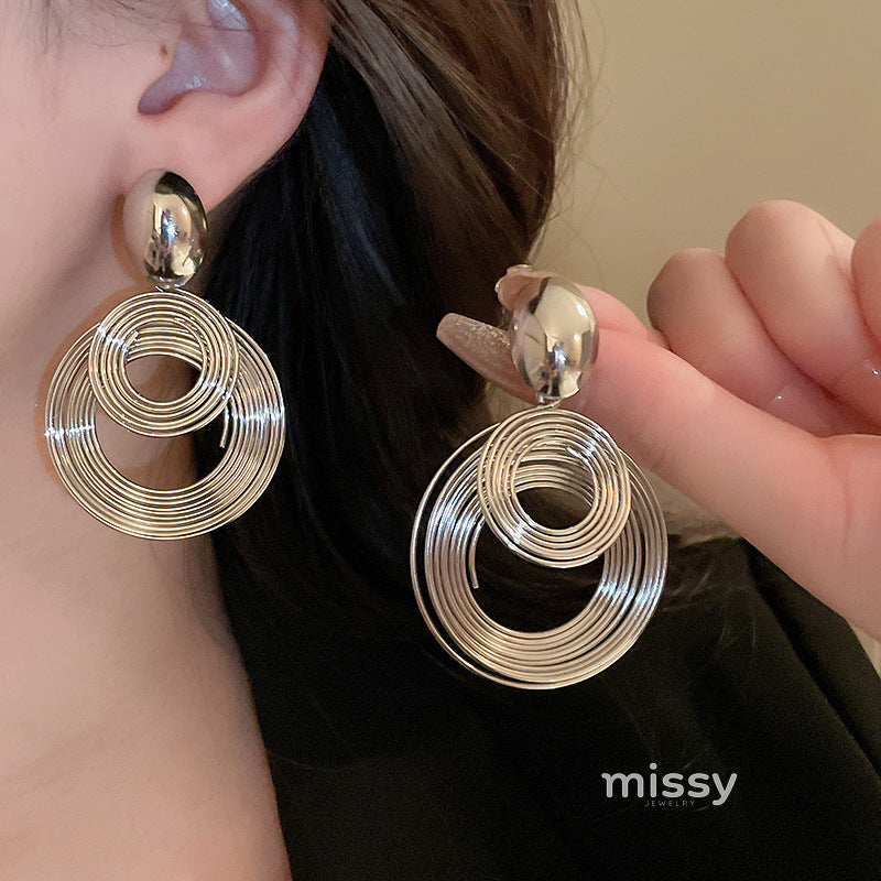 Cambri Layered Geometric Drop Earrings [ADI5TW0X]