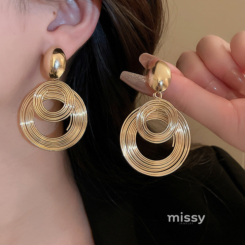 Cambri Layered Geometric Drop Earrings [3ZWT9WHH]