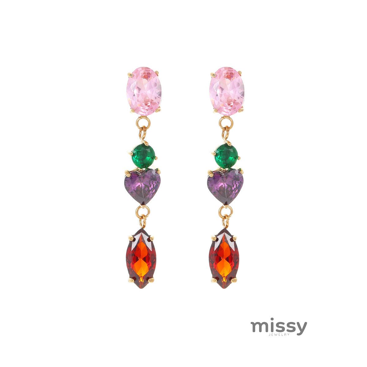 Cambri Luxe Geometric Earrings [LMSH1BU2]