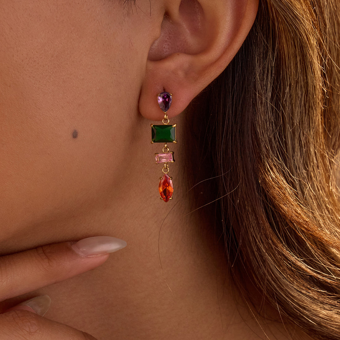 Cambri Luxe Geometric Earrings [HYHMZ9AN]