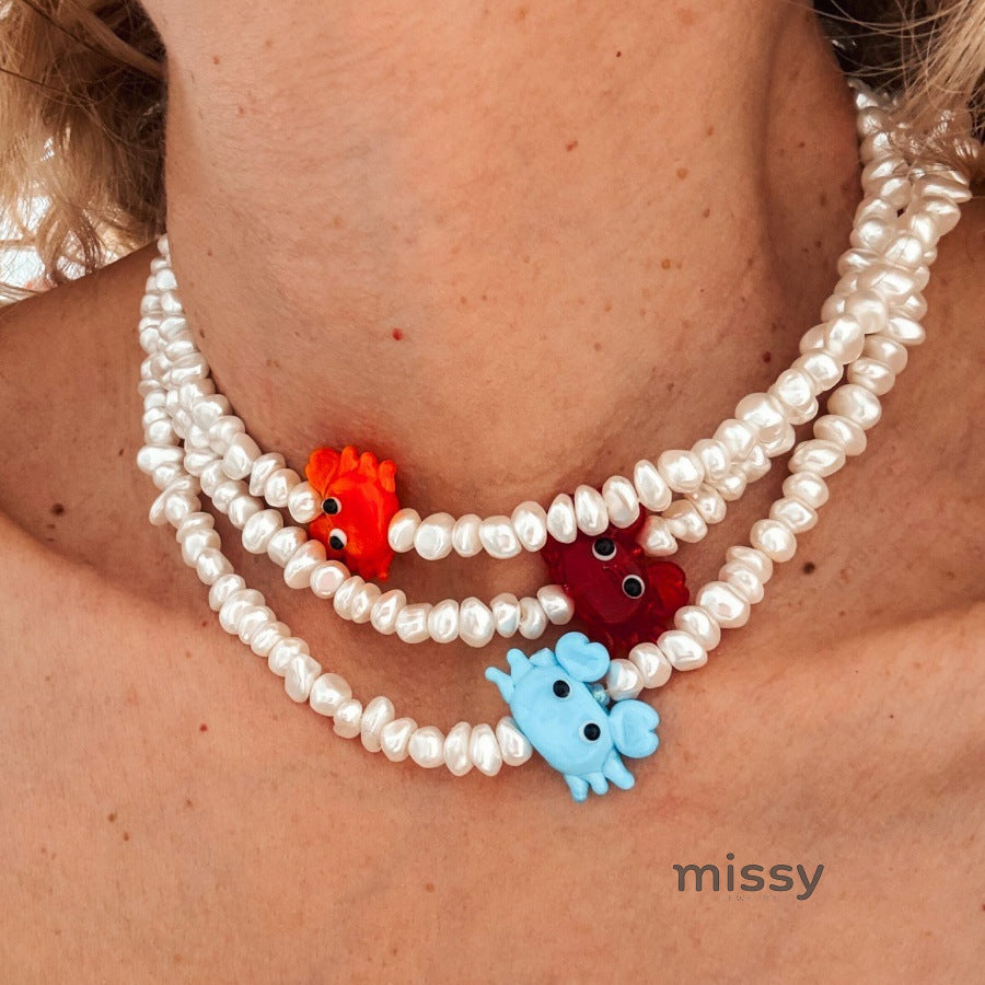Camden Beaded Ocean Charm Necklace [XLLIDBJM]