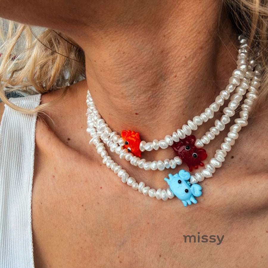 Camden Beaded Ocean Charm Necklace [XCGEQX7F]