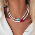 Camden Beaded Ocean Charm Necklace [DVBK26X7]