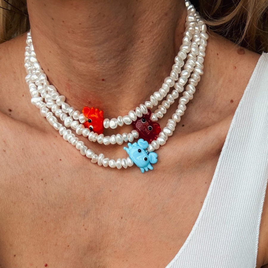Camden Beaded Ocean Charm Necklace [XLLIDBJM]