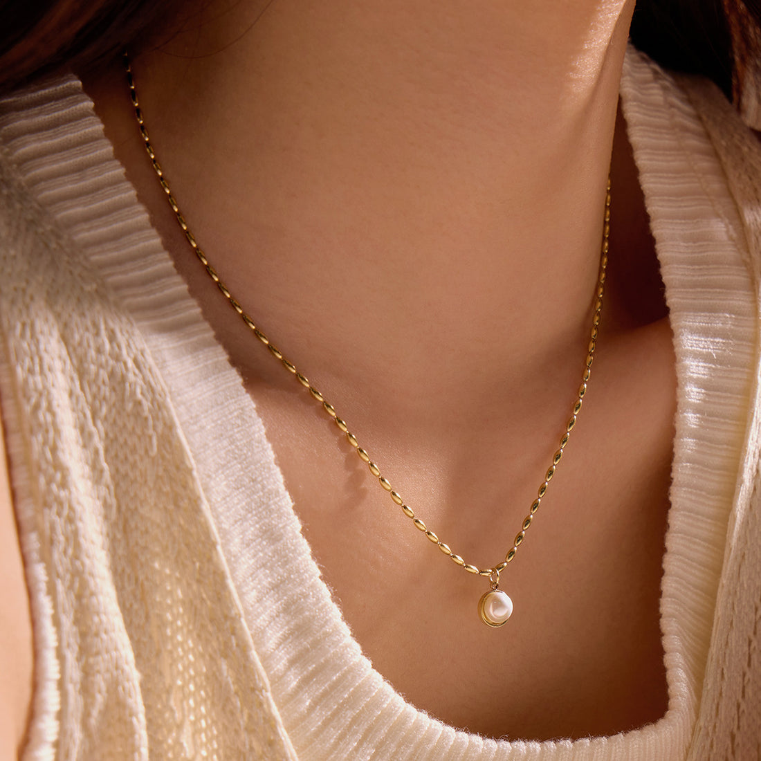 Camden Delicate Pearl Necklace [AFYIGVL8]