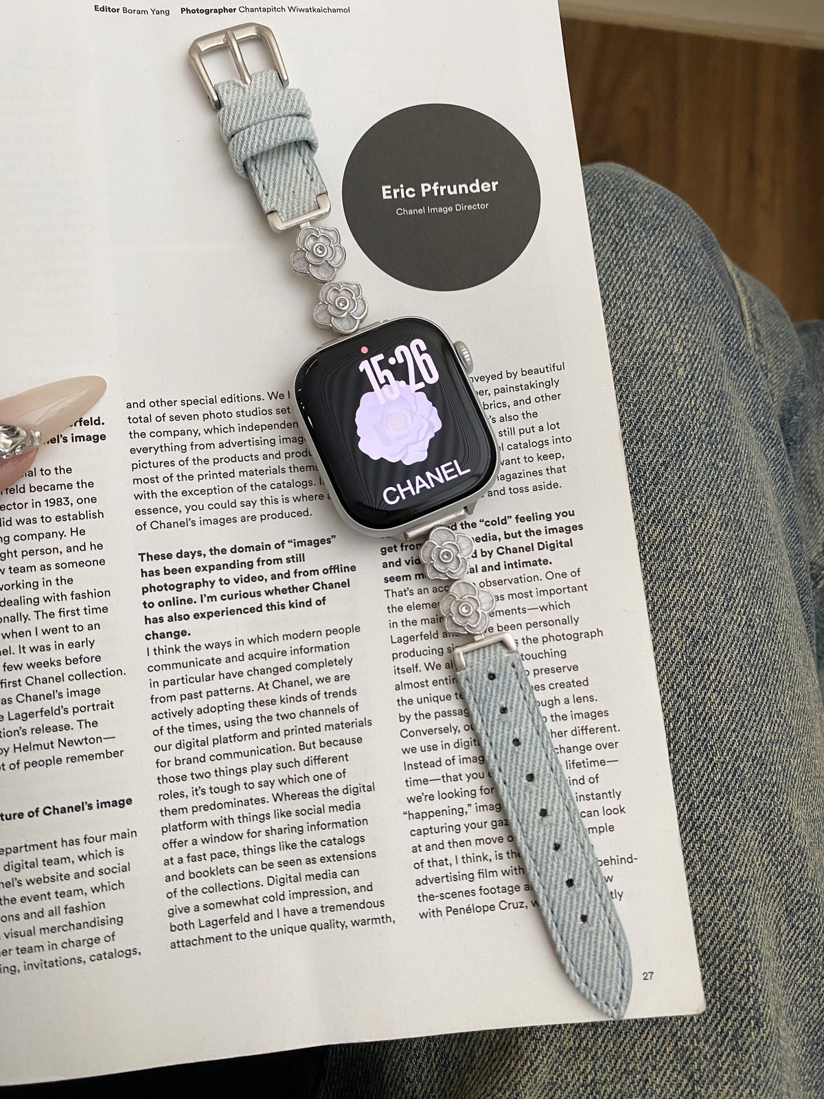 Camellia Denim Apple Watch Strap [NLUW9M0W]