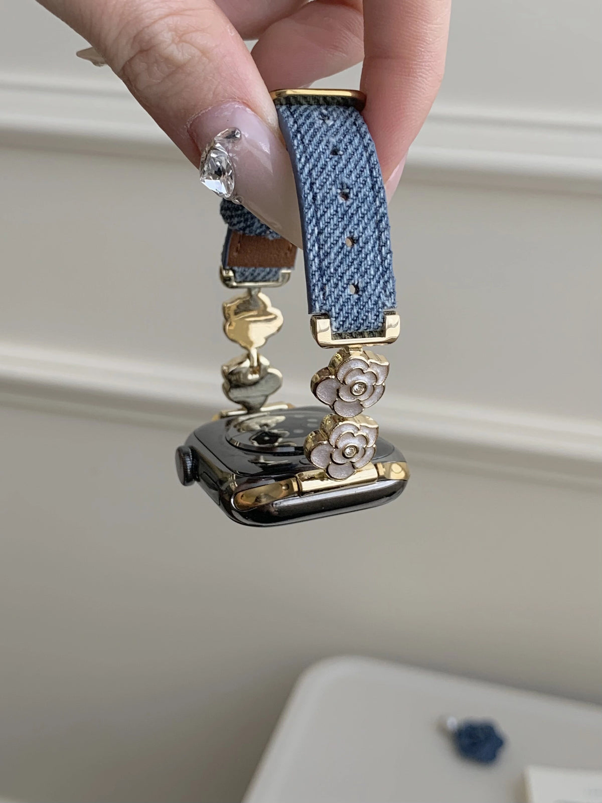 Camellia Denim Apple Watch Strap [QR5ITLTF]