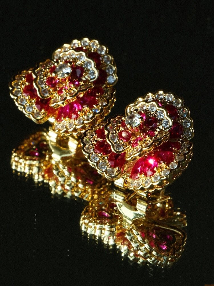 Camellia Flower Earrings [H73EX4H0]