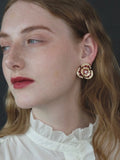 Camellia Flower Earrings [3GQ4SCOH]