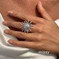 Carlyn Sun Face Open Ring