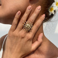 Carlyn Sun Face Open Ring