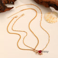 Carlynn Dagger Heart Pendant Necklace [N19QPKOS]