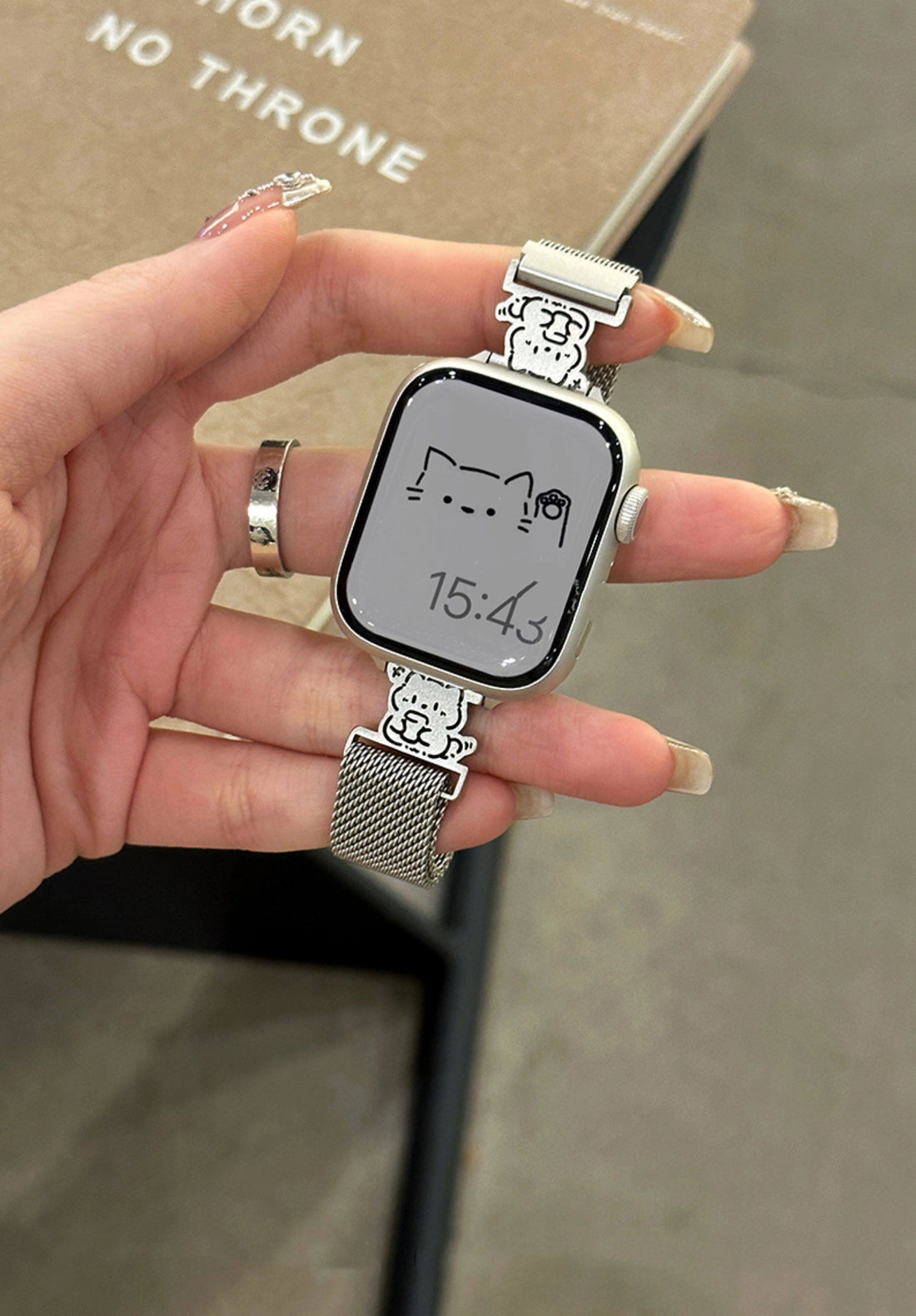 Cat and Dog Milanese Watch Band [Z6BLQQ7L]
