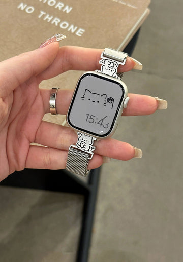 Cat and Dog Milanese Watch Band [Z6BLQQ7L]