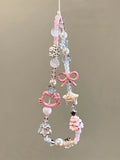 Cat Bowknot Beaded Phone Charm [PPM72WIA]