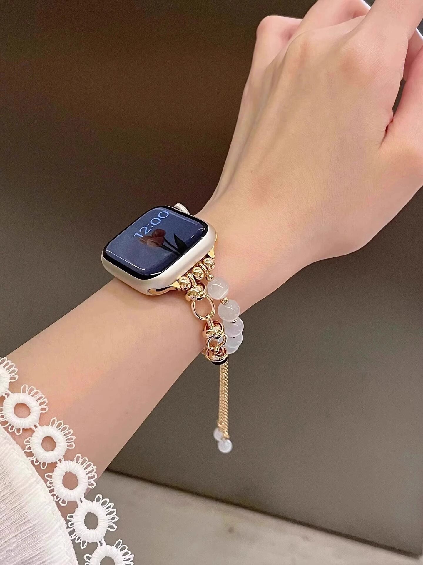 Cat's Eye Stone Apple Watch Bracelet [M7TSR20M]