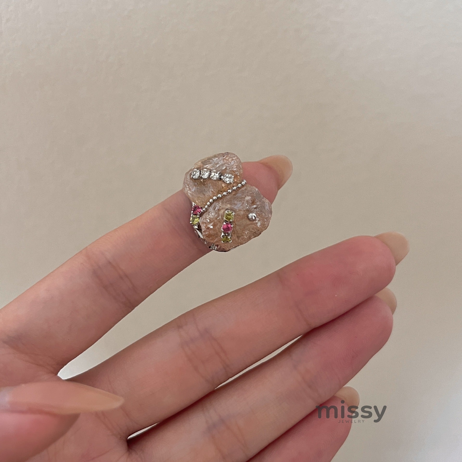 Caylie Maillard Stone Flower Ring [8VSTRYME]
