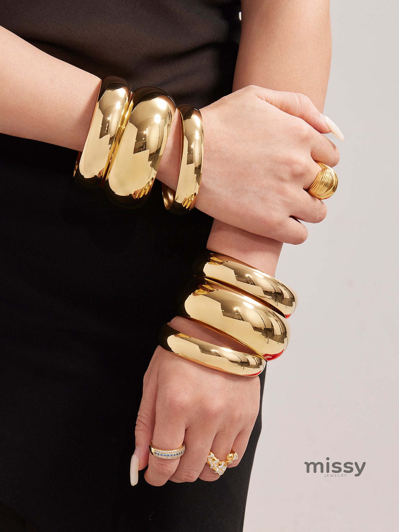 Cecile Polished Cuff Bracelet [J5WNFWR1]