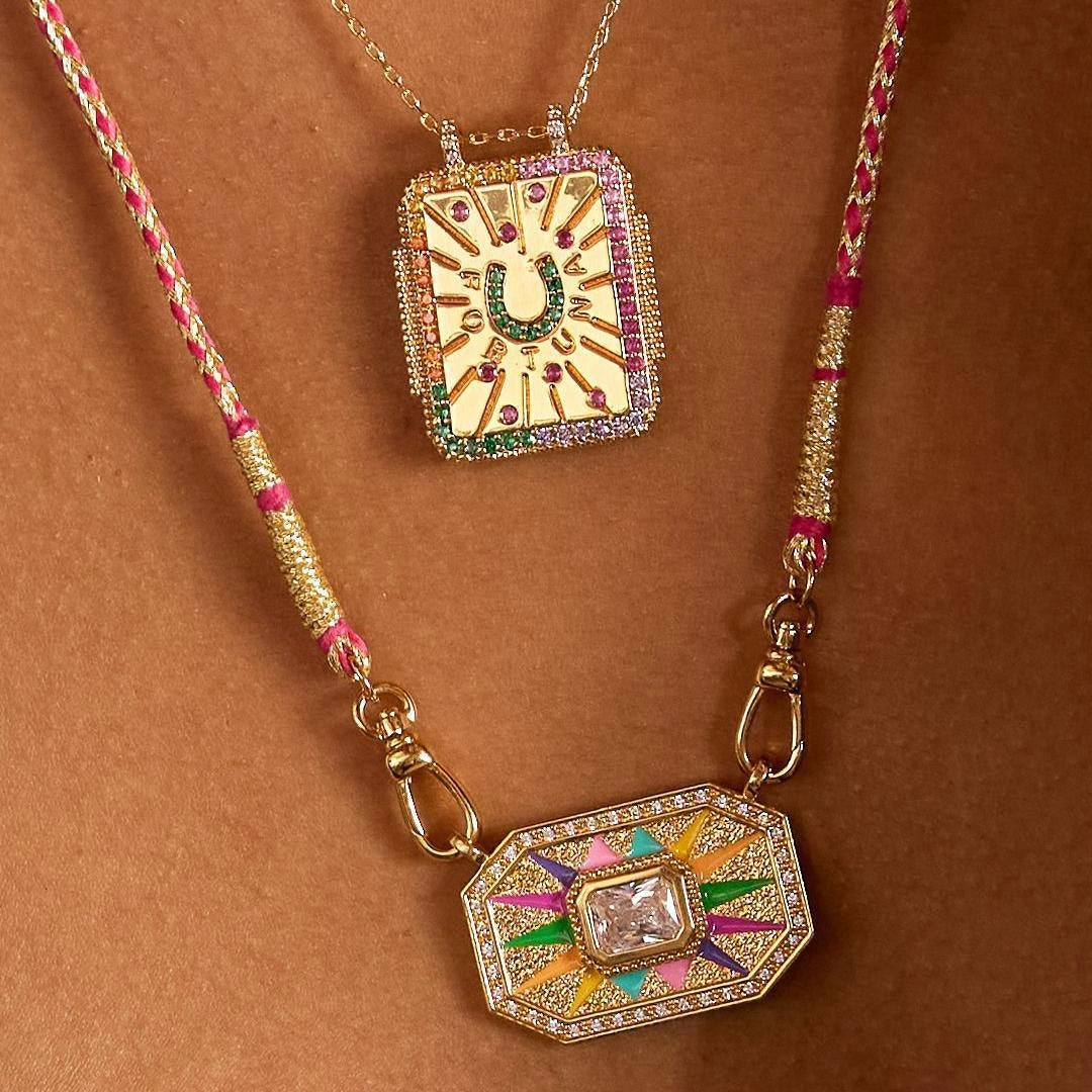 Celestial Charm Pendant Necklace [H02URYP1]