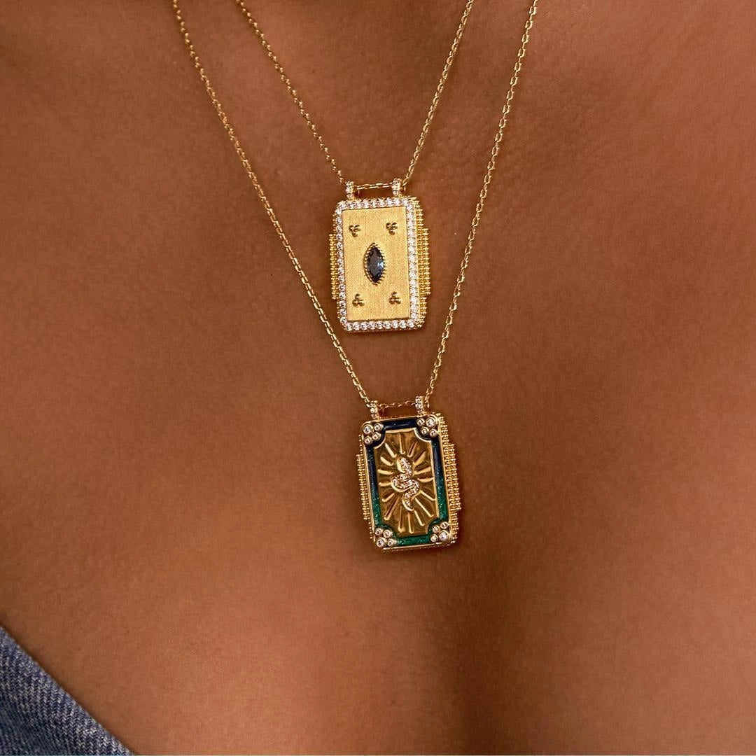 Celestial Charm Pendant Necklace [TOQS7AR0]