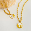 Celestial Coin Layered Necklace [XY0KRIQ4]