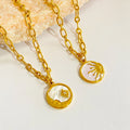Celestial Coin Layered Necklace [TU07Z8PS]