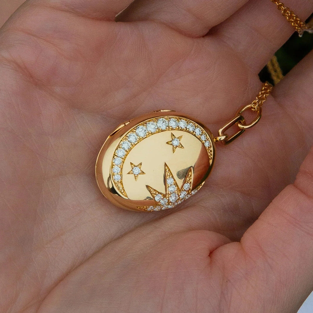 Celestial Locket Pendant Necklace [NZIAF8EM]