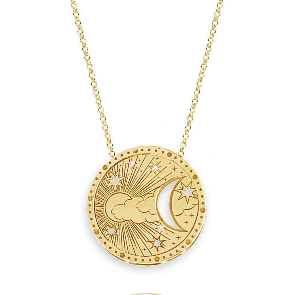 Celestial Tarot Card Pendant Necklace [CEN9VFIR]