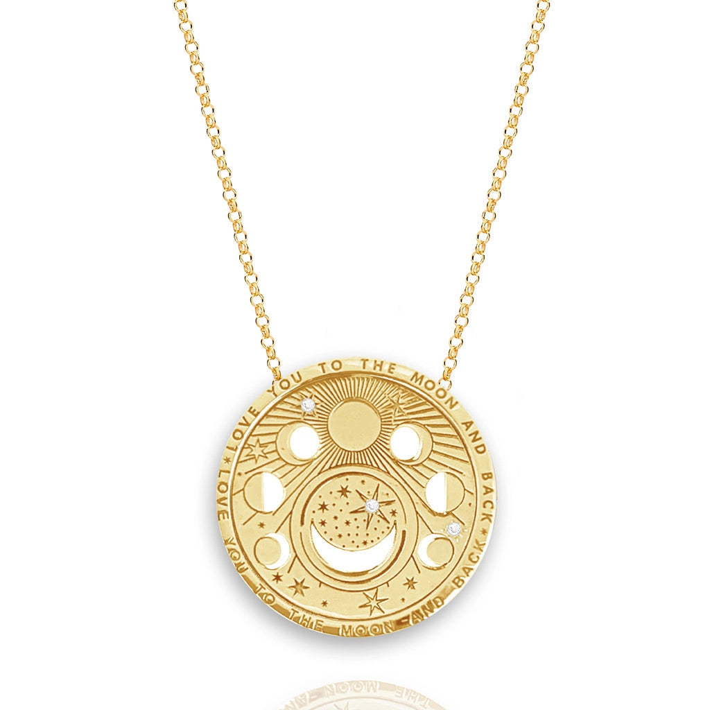 Celestial Tarot Card Pendant Necklace [UX8YJT6L]