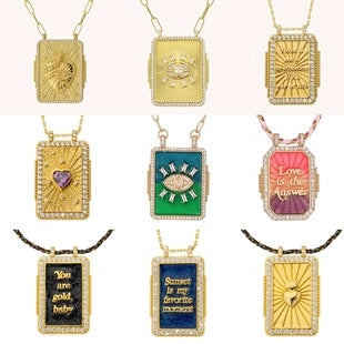 Celestial Tarot Pendant Necklace [351P62K1]