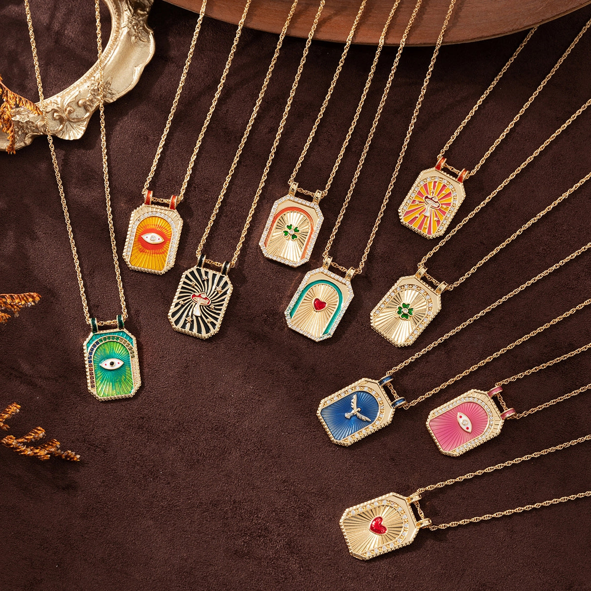 Celestial Tarot Pendant Necklace [RHOC945Y]